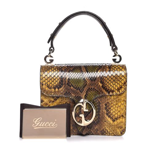 gucci python padlock bag|Gucci python bag yellow.